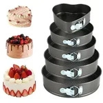 Springform Set 5-teilig Stahl Antihaft Auslaufsicher 20-28cm Schwarz