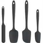 Silikon Teigschaber Set 4-teilig Schwarz 315&deg;C hitzebest&auml;ndig