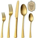 Besteckset Edelstahl 60tlg matt Gold 60 Teilig-matt Gold 60 teilig