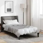 vidaXL Sommerdecke Silber 155 x 220 cm Satin und Mikrofaser
