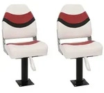 vidaXL Bootssitze mit Podest 2 Stk. 360&deg; Drehbar