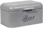 Gro&szlig;er Brotkasten mit Deckel aus Metall, Retro Design