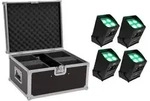 EUROLITE Set 4x AKKU IP UP-4 Entry QCL Spot QuickDMX + Case