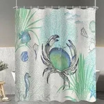 Duschvorhang 180x200 Krabbe Polyester Krabbe H200 x B180 cm 1er Pack