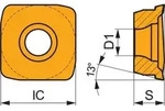 Fr&auml;swendeschneidplatte ISO SOHT 120514SR-MM:M9340 Bohrungs-D. 4,5mm PRAMET