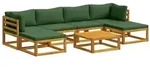 vidaXL Sofa-Set 7 stk. Natur Massivholz Akazie