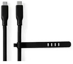 Nedis USB-Kabel| USB 3.2 Gen 1| USB-C Stecker|| 60 W| 8Ka30Hz| 51,5 m - Schwarz