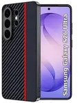 Schutzh&uuml;lle f&uuml;r Samsung Galaxy S26 Ultra Carbonfaser Rot/Schwarz