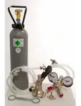 Zubeh&ouml;rpaket f&uuml;r Kontakt 2-leitig mit 2x Flach Fitting und 2 kg Co2 Flasche