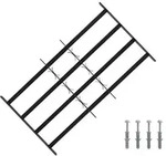 vidaXL Sicherheitsgitter f&uuml;r Fenster mit 4 Querstangen 3 pcs 63-114 cm