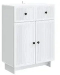 vidaXL Sideboard mit Schubladen Wei&szlig; 66 x 34,5 x 90 cm Holzwerkstoff