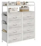 Kommode, Schrank, Aufbewahrungsschrank, 8 Schubladen aus Stoff, 4 Seitentaschen,