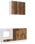 vidaXL K&uuml;cheneinheit KALMAR 5 pcs Altholz Holzwerkstoff