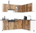 vidaXL 11-tlg. K&uuml;chenschrank-Set Lucca Altholz-Optik Holzwerkstoff