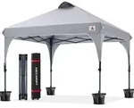 Pavillon wasserdicht Popup Sonnenschutz Outdoor Pf&auml;hle 3X3M Grau