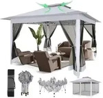 COBIZI Garten pavillon 3x3 Wasserdicht Stabil Winterfest, Pop Up Pavillon Mit