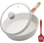 Bratpfanne 28cm Antihaft Deckel Wokpfanne Alle Herdarten Wei&szlig; 28cm