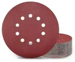 Schleifscheiben 225mm Klett 10 Loch Rot 25 St&uuml;ck 240 25.0