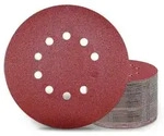 Schleifscheiben 225mm Klett 10 Loch Rot Exzenterschleifer P80 50.0