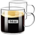Teegl&auml;ser 420ml 2er-Set Borosilikatglas mit Henkel hitzebest&auml;ndig