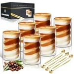 Latte Macchiato Gl&auml;ser Doppelwandig 6x400ml mit 6 L&ouml;ffeln