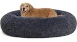 Hundebett orthop&auml;disches rund Donut L 120 x B 120 x H 20 cm Dunkelgrau