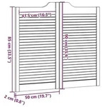 vidaXL Schwingt&uuml;ren 2 pcs Wei&szlig; Massives Kiefernholz