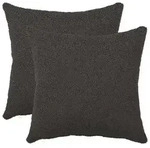 vidaXL Kissenbezug 2 pcs HEERLEN Dunkelgrau 35 x 35 cm Boucl&eacute;