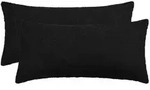 vidaXL Kissenbezug 2 pcs HEERLEN Schwarz 40 x 80 cm Boucl&eacute;