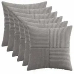 vidaXL Kissenbezug 6 pcs ALMELO Hellgrau 45 x 45 cm Cord