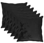 vidaXL Kissenbezug 6 pcs HEERLEN Schwarz 65 x 65 cm Flanell