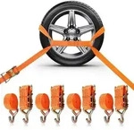 4 x Spanngurt f&uuml;r Autotransport, 3M, 35mm Radsicherungsgurt, 2.000 daN, Auto