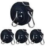 Spanngummi mit Haken 4er-Set 200cm Schwarz