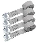 Spanngurte 4er-Set Grau 50cm Klemmschloss 150kg belastbar