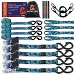 ANTELOPE Spanngurte mit Ratsche und Haken 4er Set 25mm x 4m Tarnblau