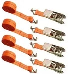 4er Set Spanngurte mit Doppelhaken 5m x 2.5cm / 38mm, 2 Tonnen Bruchlast