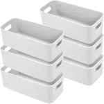 Aufbewahrungsbox Kunststoff 30cm 6er Set Grau Organizer K&ouml;rbe