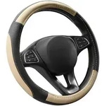 COFIT Lenkradbezug M 37-38cm Beige/Schwarz in Lederoptik
