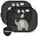 Auto Sonnenschutz Baby mit UV Schutz, 45x35.5cm Sonnenblende mit 8 Saugn&auml;pfen,