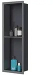 FTL Wandnische Dusche Edelstahl 20x60x10cm Schwarz