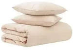 vidaXL Bettw&auml;sche-Set 2 stk. 135 x 220 cm Kapok und Polyester Beige