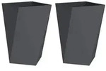vidaXL Pflanzk&uuml;bel 2 pcs Anthrazit 50 x 50 x 75 cm Stahl