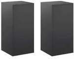 vidaXL Pflanzenst&auml;nder 2 pcs Schwarz 30 x 30 x 60 cm Stahl
