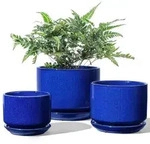 LE TAUCI 3er Pack Keramik Blument&ouml;pfe, 11+13+17 cm Durchmesser Klein...