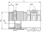 LAPP 52025530 Kabelverschraubung PG29 Messing Messing 10 St.