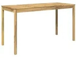 vidaXL Gartenbar-Tisch Wei&szlig; 196 x 80,5 x 105 cm Massivholz Akazie