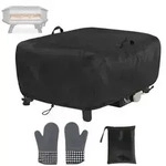 Pizzaofen Abdeckung 62x62x28cm 420D Oxford Wasserdicht mit Handschuhen