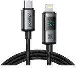 Joyroom S-A16 Pro Prism Series 30W USB-C - Lightning Kabel Display 1,2m Schwarz