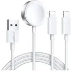 1,2m Wei&szlig; Ladekabel Joyroom S-IW007 3-in-1-Kabel USB-A magnetisches Ladeger&auml;t 