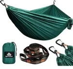 H&auml;ngematte ultraleichte Reise Camping 300kg 300 x 200 cm Dunkelgr&uuml;n